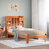 vidaXL Lit biblioth&egrave;que sans matelas cire marron 75x190 cm pin massif