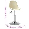 vidaXL Chaise &agrave; manger Cr&egrave;me Tissu