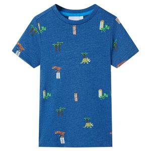 vidaXL T-shirt pour enfants m&eacute;lange de bleu fonc&eacute; 104