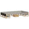 vidaXL Ensemble de canap&eacute;s d'ext&eacute;rieur 11 pc Blanc et gris clair
