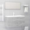 vidaXL Ensemble de meubles de salle de bain 2 pcs Gris b&eacute;ton Agglom&eacute;r&eacute;