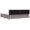 vidaXL Lit &agrave; ressort LED avec matelas Taupe 200 x 200 cm tissu