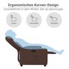 vidaXL Fauteuil inclinable &eacute;lectrique Marron Similicuir