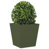 vidaXL Jardini&egrave;re vert olive 40x40x40 cm acier