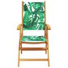 vidaXL Chaises inclinables de jardin lot de 6 vert tissu bois massif