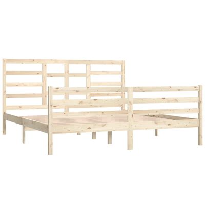 vidaXL Cadre de lit sans matelas bois massif 180x200 cm