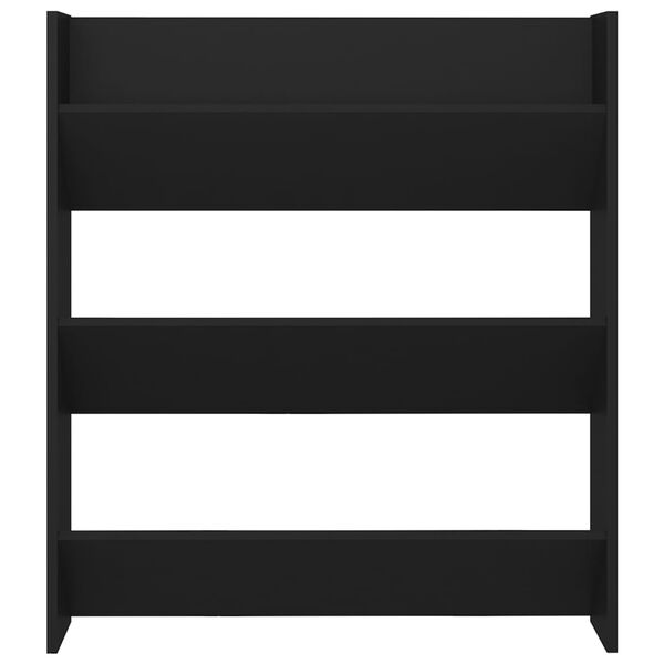 vidaXL Armoire &agrave; chaussures murale noir 80x18x90 cm bois d'ing&eacute;nierie