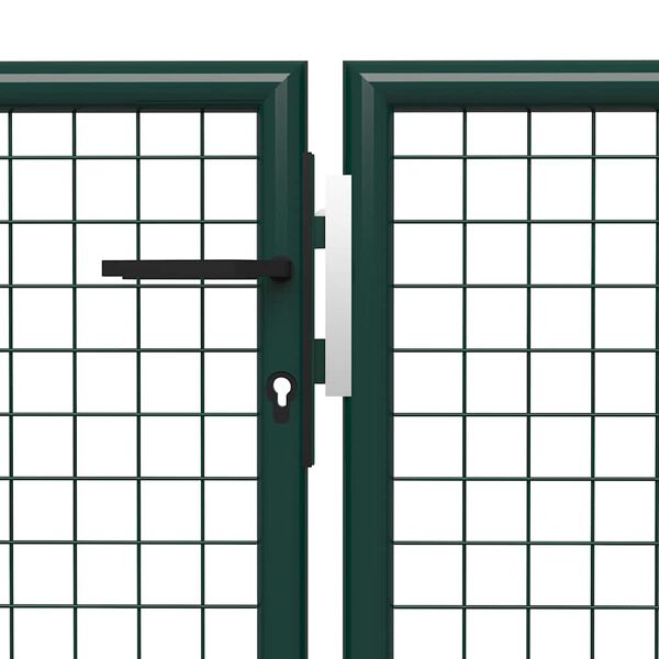 vidaXL Portail de jardin en acier vert 500 x 100 cm