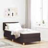 vidaXL Lit &agrave; ressorts avec matelas Marron fonc&eacute; 80 x 200 cm tissu