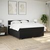 vidaXL Sommier &agrave; lattes de lit avec matelas Noir 200x200 cm Tissu