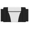 vidaXL Coussin de t&ecirc;te de lit Viana noir et blanc 100 cm similicuir