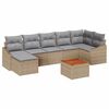 vidaXL Ensemble de canap&eacute; de jardin 8 pc Beige et Gris clair polyrotin