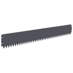 vidaXL Bordure de Pelouse 20 pc 103 x 15 cm Acier Anthracite