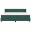 vidaXL Lit &agrave; ressorts avec matelas Vert fonc&eacute; 180 x 200 cm Velours