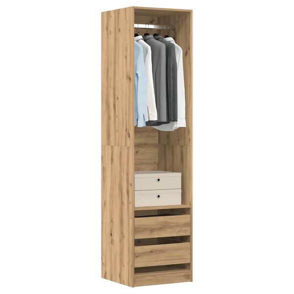 vidaXL Garde-robe ch&ecirc;ne artisanal 50x50x200 cm bois d'ing&eacute;nierie