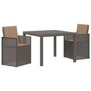 vidaXL Ensemble de salle &agrave; manger pour jardin 3 pc Gris clair et Taupe