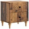 vidaXL Cabinet de chevet avec tiroir Bois ancien 43 x 34,5 x 48 cm