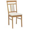 vidaXL Chaise de salle &agrave; manger 2 pcs Naturel et clair