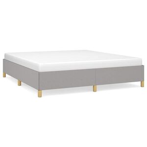 vidaXL Cadre de lit sans matelas gris clair 160x200 cm tissu