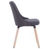 vidaXL Chaises &agrave; manger lot de 2 gris fonc&eacute; tissu
