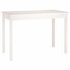 vidaXL Table &agrave; manger Blanc 110x55x75 cm Bois massif de pin