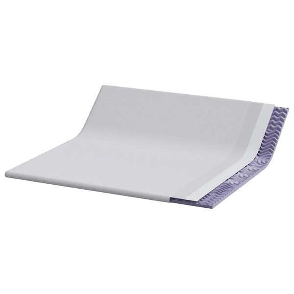 vidaXL Surmatelas Blanc 200 x 200 x 6 cm Tissu Jacquard