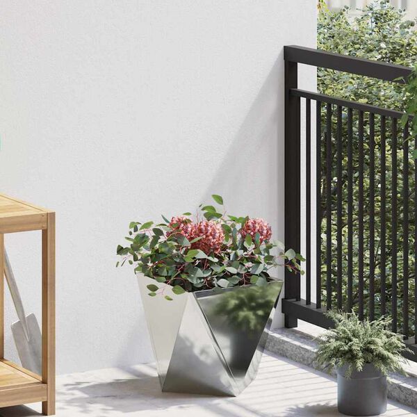 vidaXL Jardini&egrave;re 2 pcs Argent 30 x 30 x 30 cm Acier galvanis&eacute;