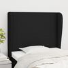 vidaXL T&ecirc;te de lit avec oreilles Noir 83x23x118/128 cm Tissu