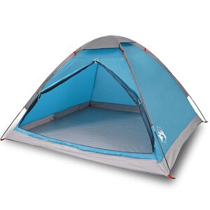 vidaXL Tente de camping &agrave; d&ocirc;me 4 personnes bleu imperm&eacute;able