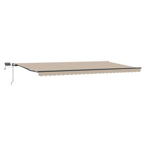 vidaXL Auvent r&eacute;tractable Beige 600 &times; 300 cm Tissu et Aluminium