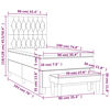 vidaXL Sommier &agrave; lattes de lit et matelas Gris clair 90x190 cm Velours