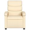vidaXL Fauteuil inclinable &eacute;lectrique Cr&egrave;me Tissu
