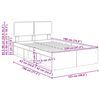 vidaXL Cadre de lit Ch&ecirc;ne fum&eacute; 120 x 190 cm Pin massif