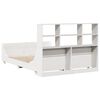 vidaXL Lit biblioth&egrave;que sans matelas blanc 140x190 cm bois massif
