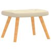 vidaXL Chaise de relaxation avec tabouret Cr&egrave;me Tissu