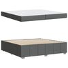 vidaXL Cadre de lit avec matelas Gris fonc&eacute; 200 x 200 cm tissu