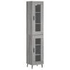 vidaXL Buffet haut Sonoma gris 34,5x34x180 cm Bois d'ing&eacute;nierie