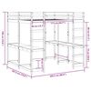 vidaXL Lit superpos&eacute; et bureau et &eacute;chelle 180x200cm bois de pin massif