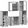 vidaXL Ensemble de meubles de salle de bain 4 pcs sonoma gris