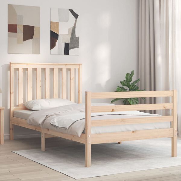 vidaXL Cadre de lit sans matelas 100x200 cm bois massif