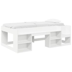 vidaXL Cadre de lit pour enfants avec rangement Blanc 80 x 200 cm