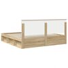 vidaXL Cadre de lit Sonoma 200 x 200 cm Bois de pin massif