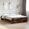 vidaXL Cadre de lit sans matelas ch&ecirc;ne fum&eacute; 160x200 cm