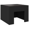vidaXL Table basse avec LED infini noir 40x40x30 cm