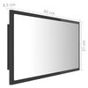 vidaXL Miroir LED de salle de bain Gris brillant 90x8,5x37cm Acrylique