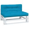 vidaXL Coussins de palette lot de 2 bleu tissu