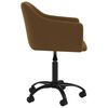 vidaXL Chaises &agrave; manger pivotantes lot de 4 Marron Velours