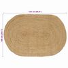 vidaXL Tapis de surface ovale Naturel 100 x 152 cm Jute