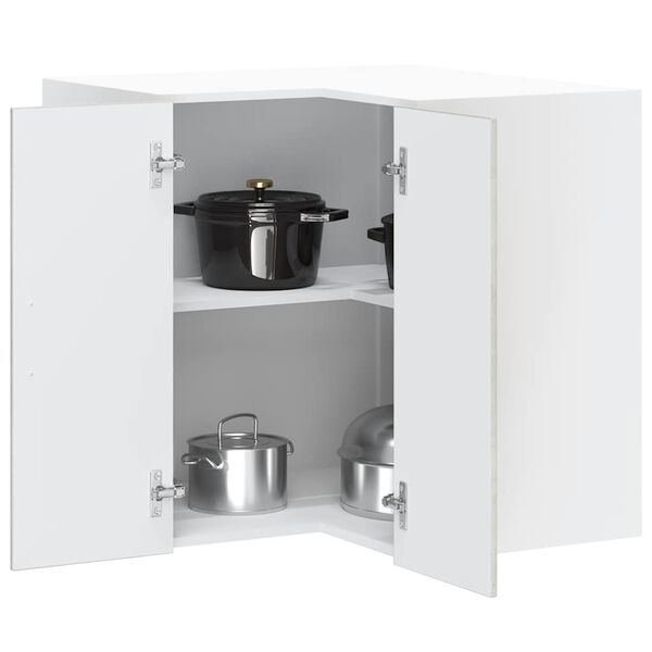vidaXL Armoire d'angle murale de cuisine Porto gris b&eacute;ton