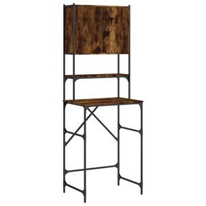 vidaXL Armoire de machine &agrave; laver ch&ecirc;ne fum&eacute; 68x48,5x194 cm